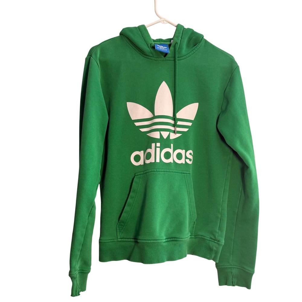 Adidas Originals Trefoil Hoodie Green Mens Small Blokecore Sweatshirt